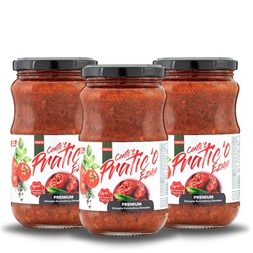 Güneşte Kurutulmuş Domates 3 lü set ( Ezme)
