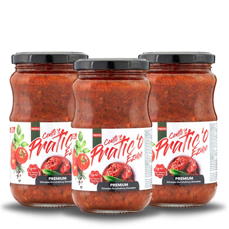 Güneşte Kurutulmuş Domates 3 lü set ( Ezme)