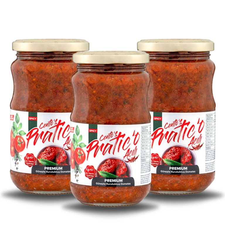 Güneşte Kurutulmuş Domates 3 lü Set (Acılı)